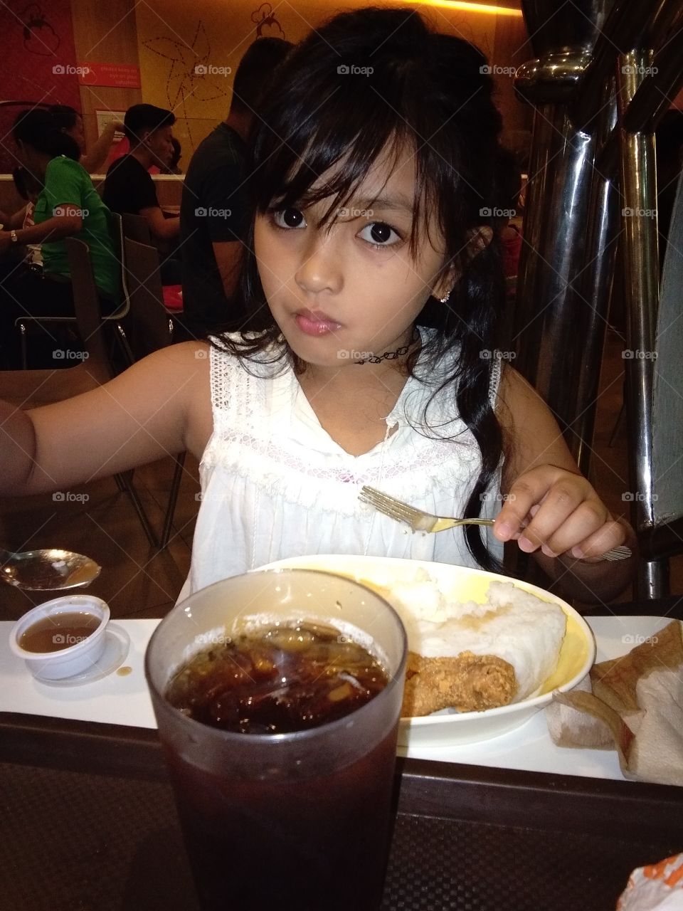 its dineer time with my cute doughter