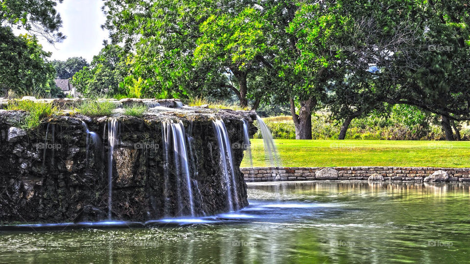 landscape lake waterfall golf by imgfx