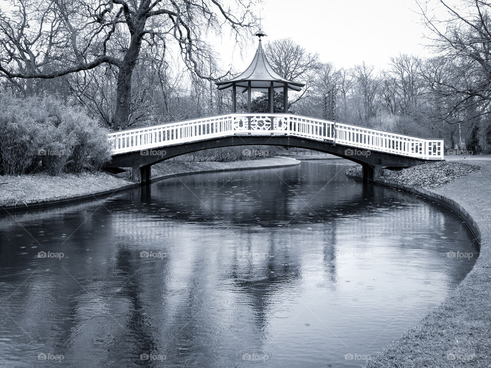 Chinese Bridge in Frederiksberg garden, Denmark.