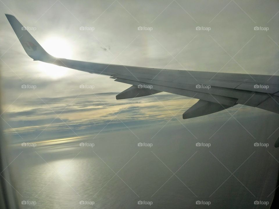 Over the sky, beautiful sun