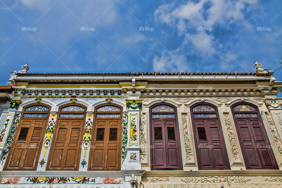 Low angle view of windows