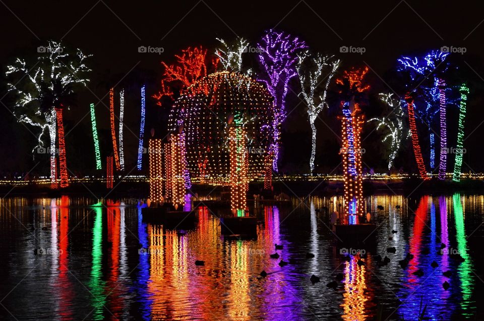 The incredibly beautiful Phoenix Zoo "Zoolights" held every December offer stunning views of light displays