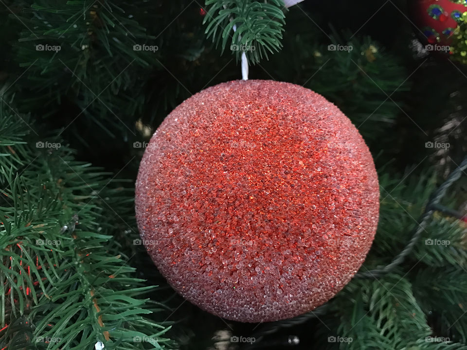 Red Christmas ball 