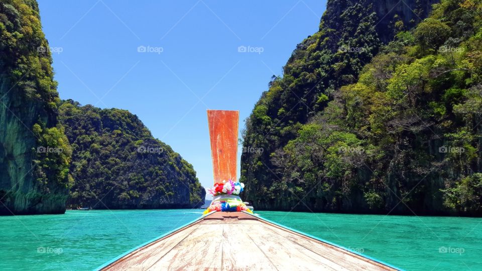 No filter needed. A lagoon near Phi phi, Thailand. seriously a little slice of heaven.