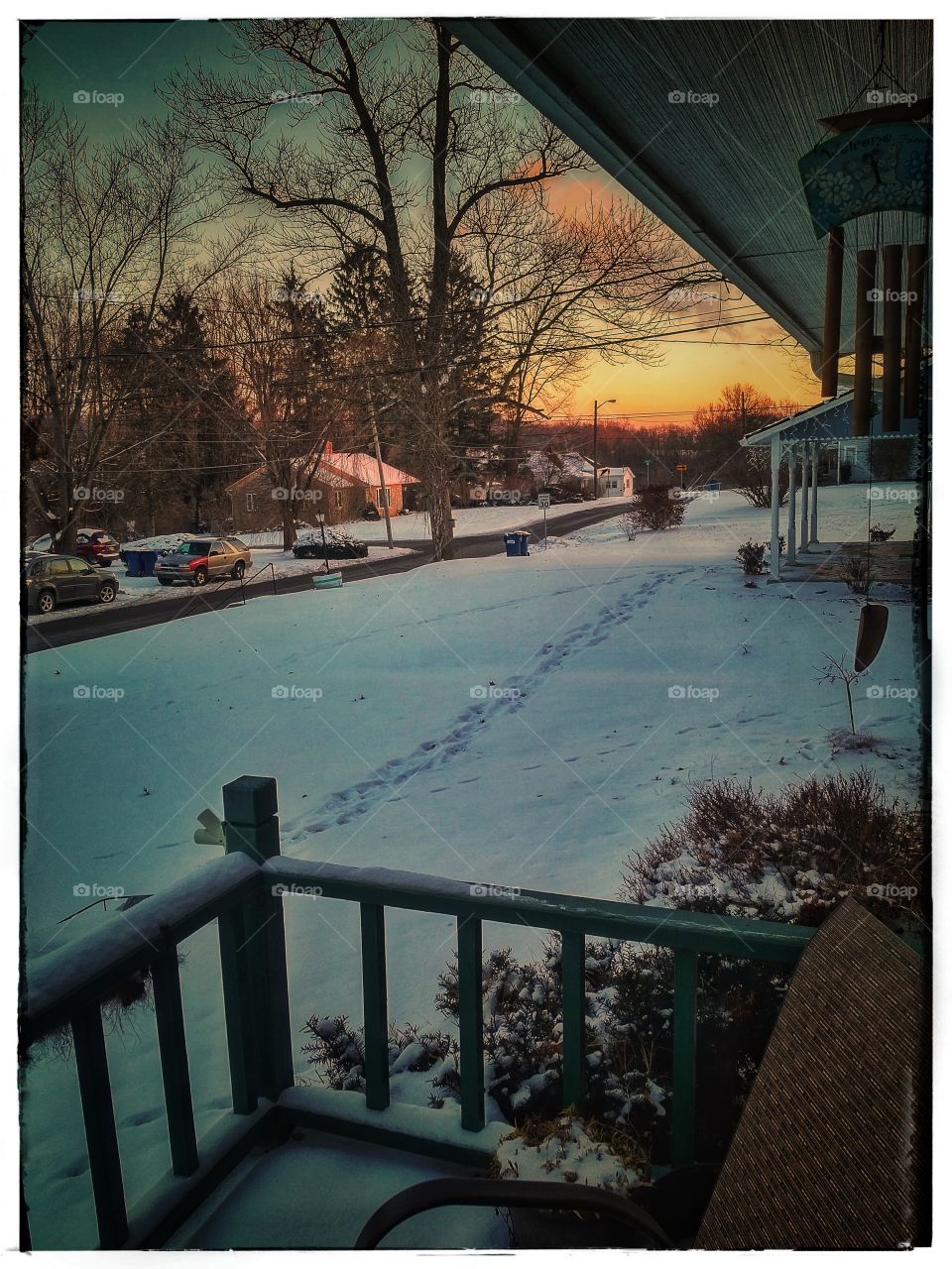 cold but pretty winter evening