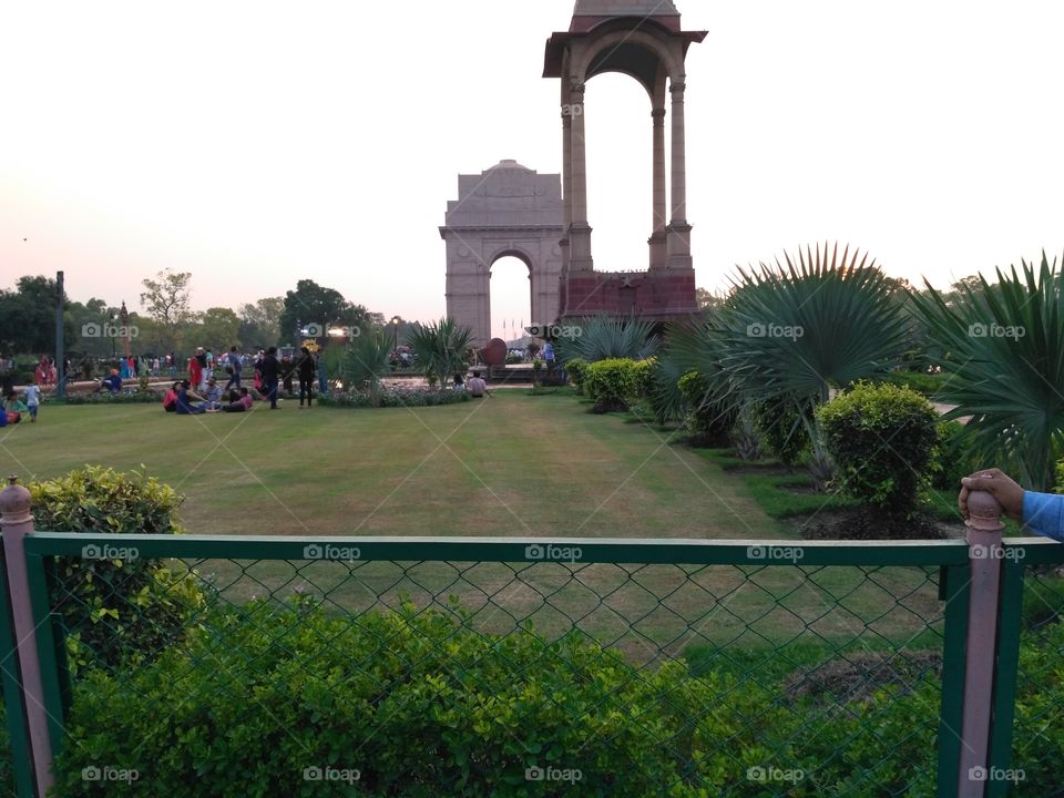 Front view of india Gate