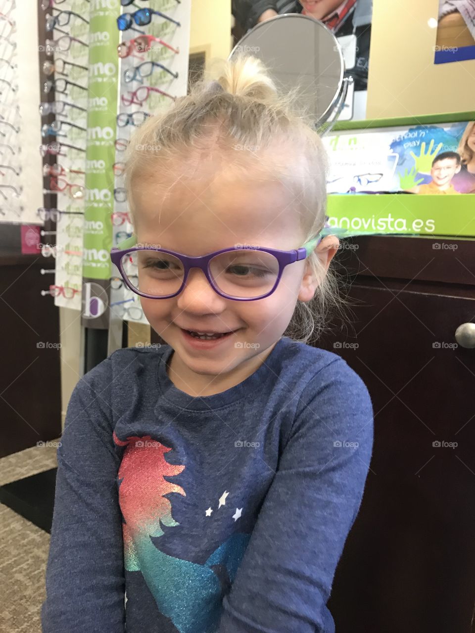First pair of glasses