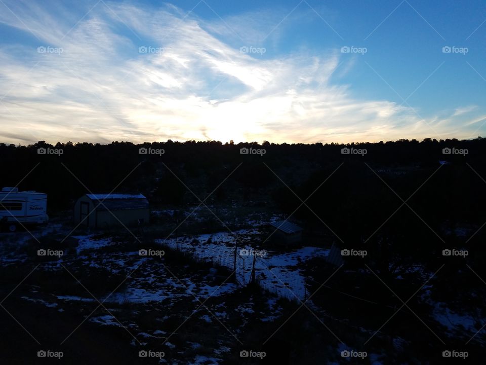 snowy Colorado  country side
