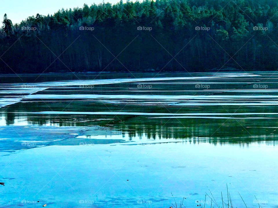 Ice Melting in Lake
