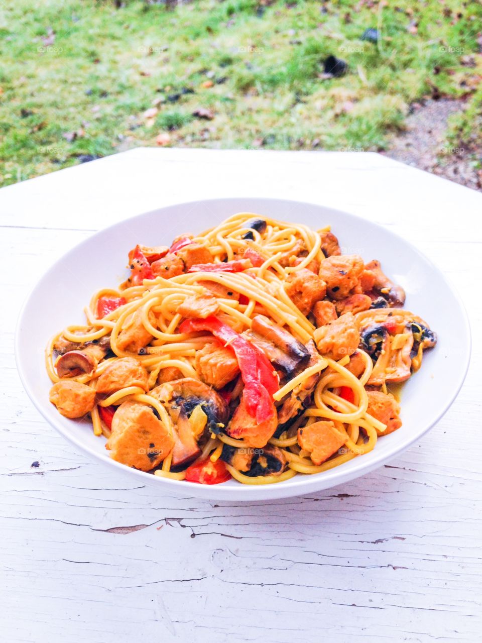 creamy vegan saffron pasta