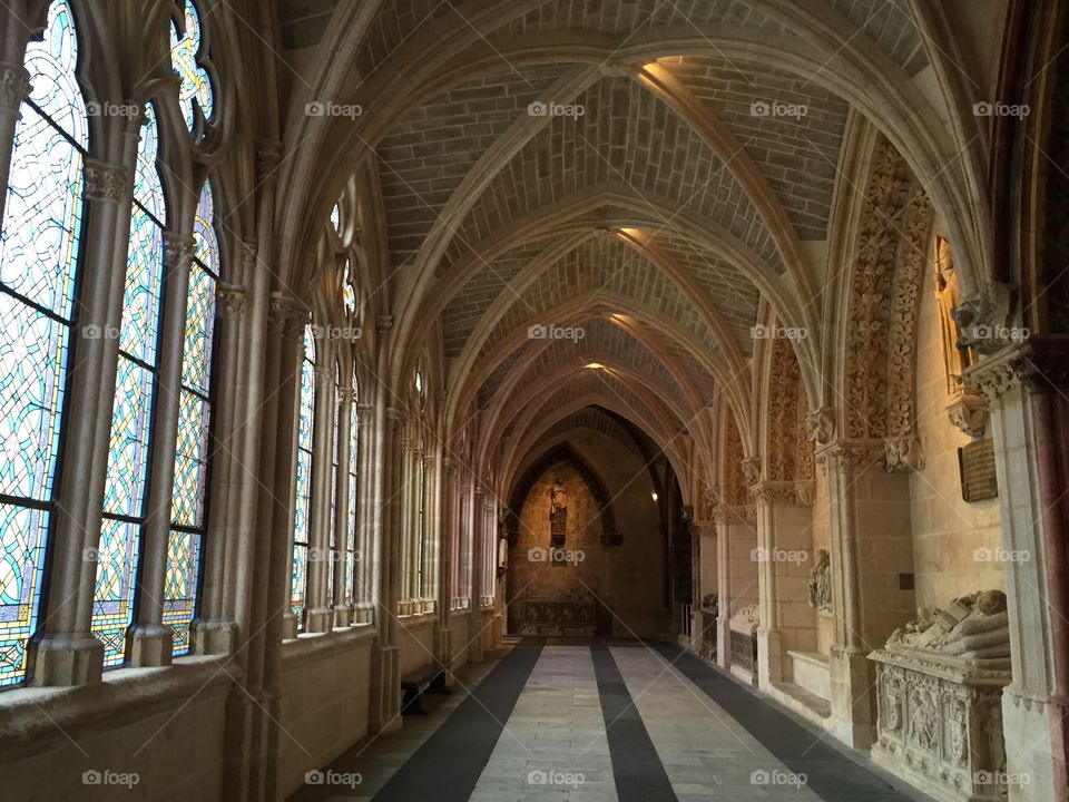 Hallway inside Burgo's cathedral, Spain