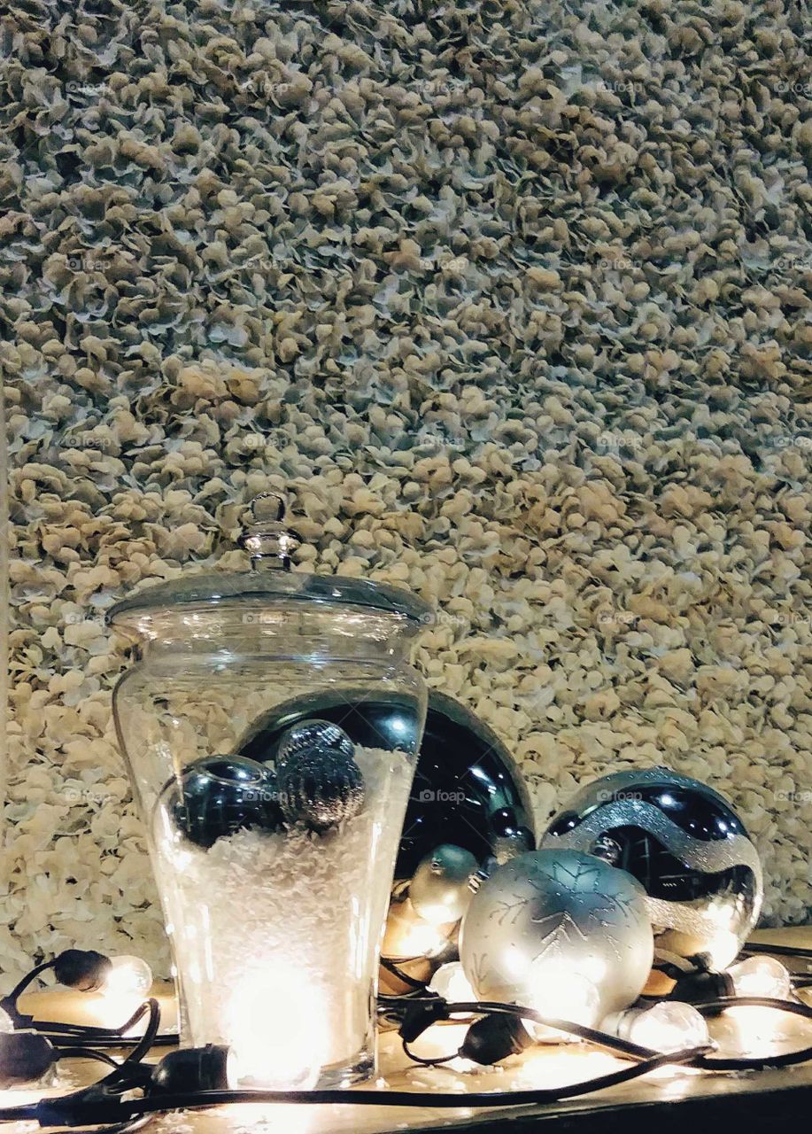 Holiday display at a gallery event