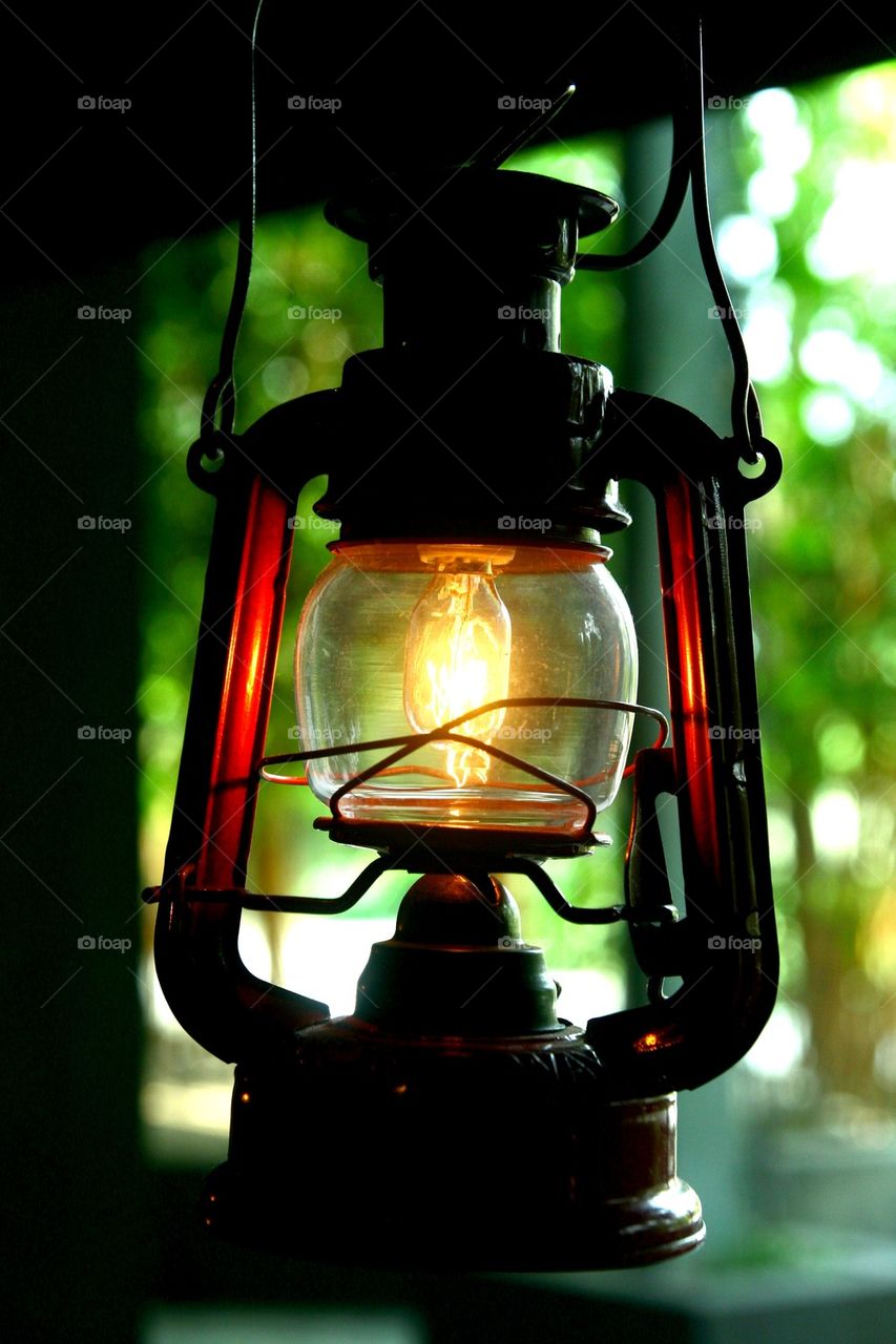 hanging retro style lamp