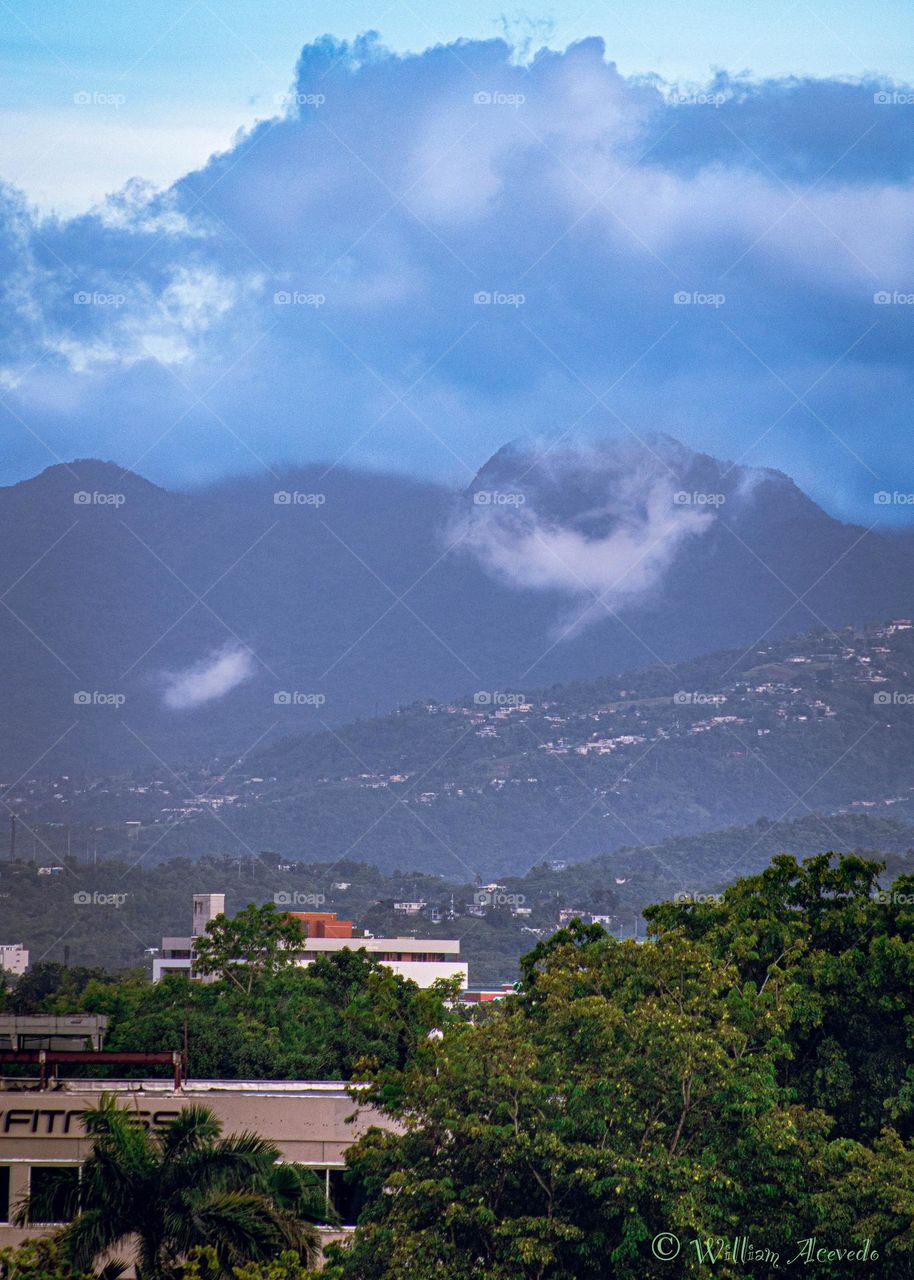 A view of El Yunque from Carolina Puerto Rico.