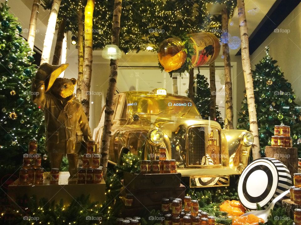 Gold, Street, Christmas, Travel, City