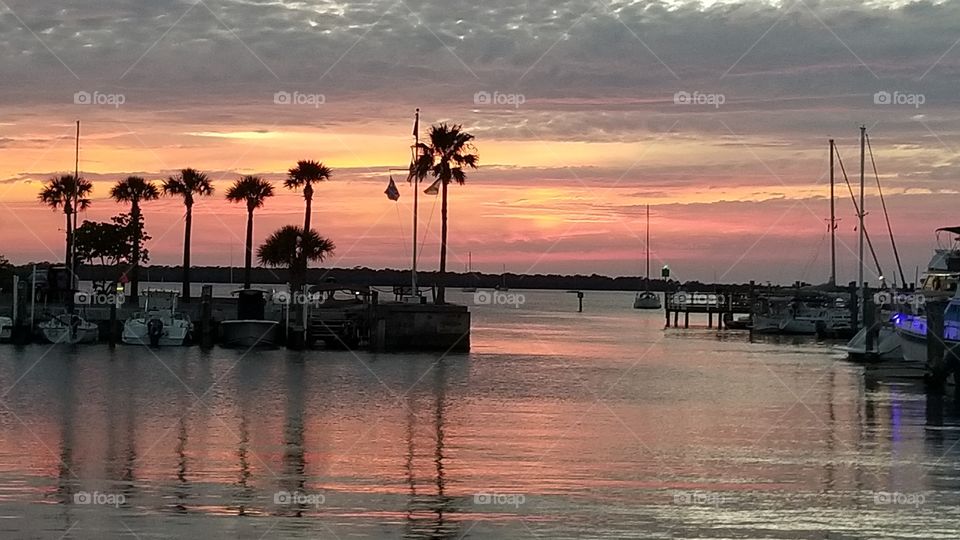 Sunset in Dunedin Florida is beautiful