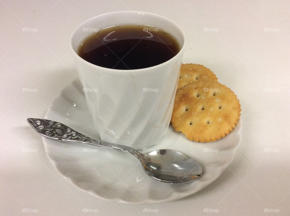 Coffee and biscuit