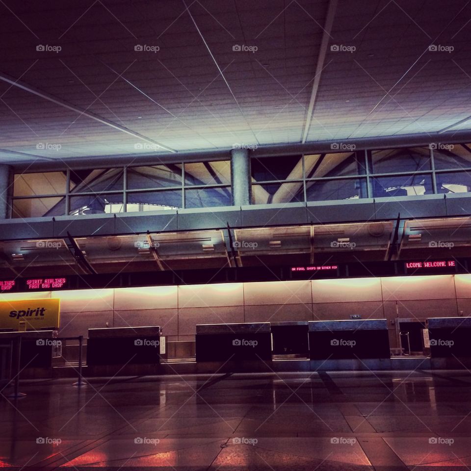 Sleeping at the airport. 