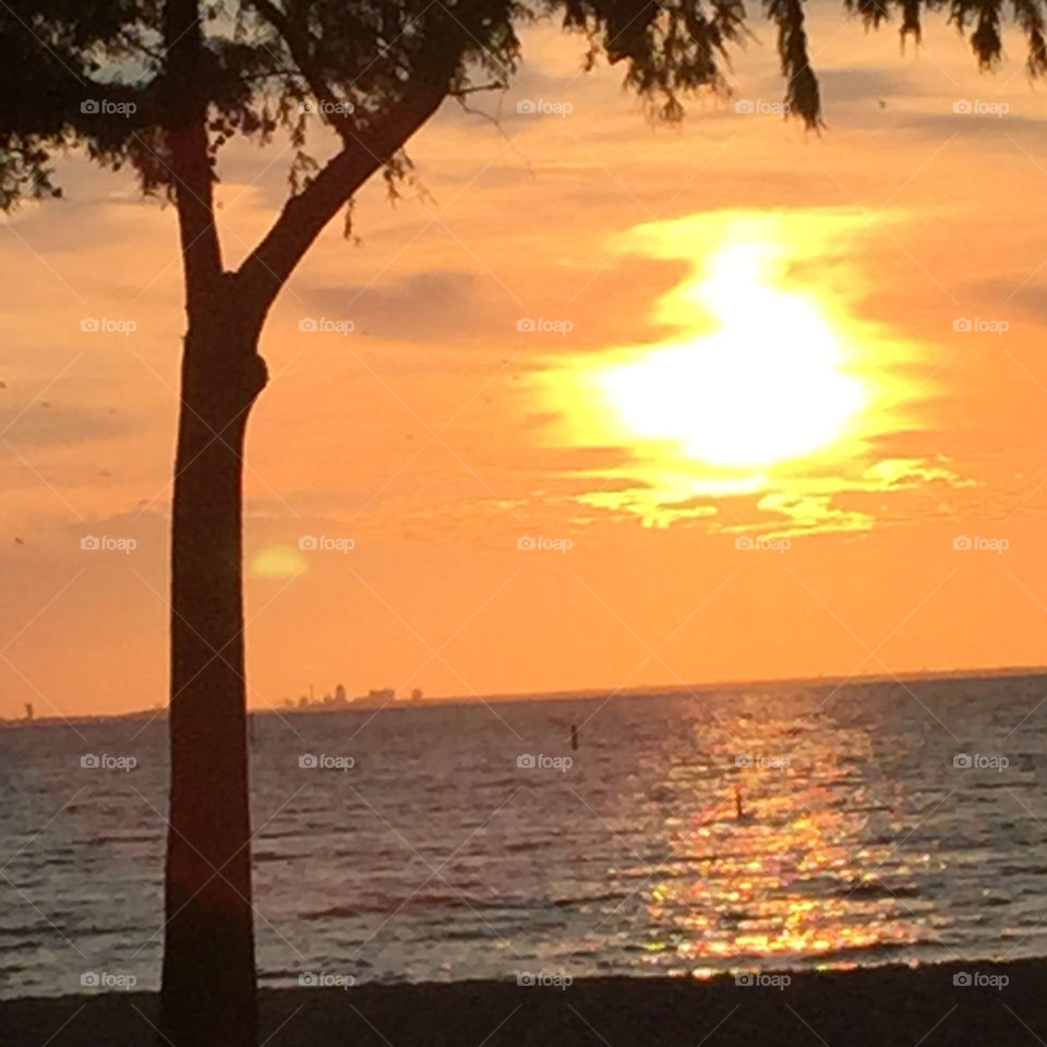 Sunset Mobile Bay Alabama 