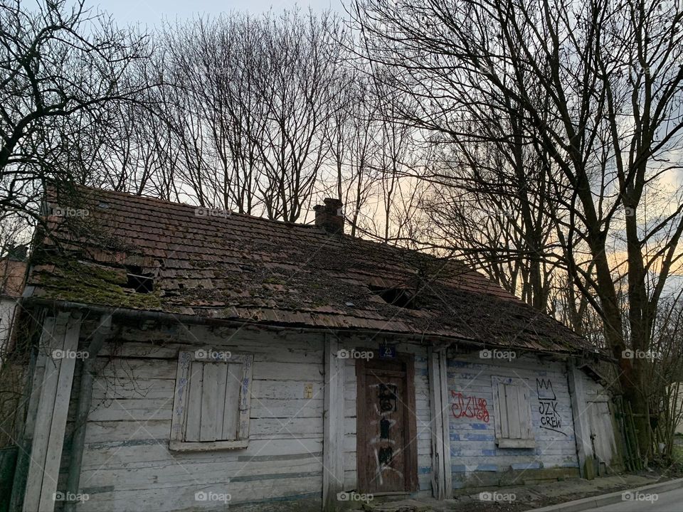 Cottage with sign of the times