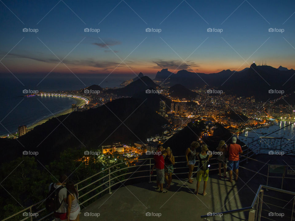Rio de Janeiro. Evening view from Pão de Açúcar 