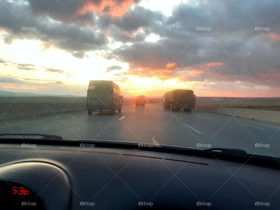 The beginning of the sunrise motorway