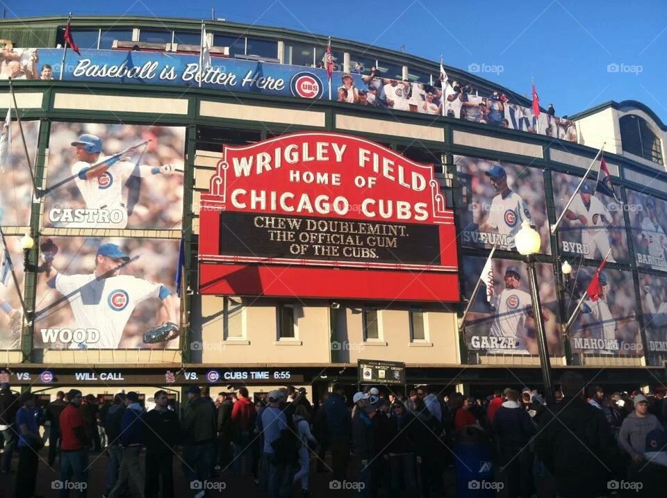 Wrigley in the spring 