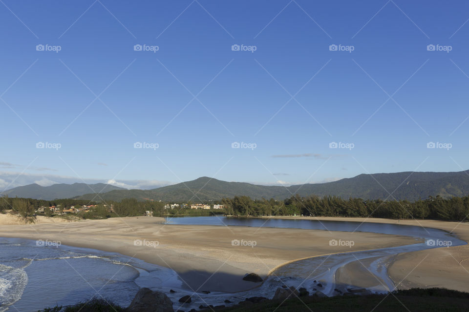 Ferrugem Beach in Santa Catarina Brazil.