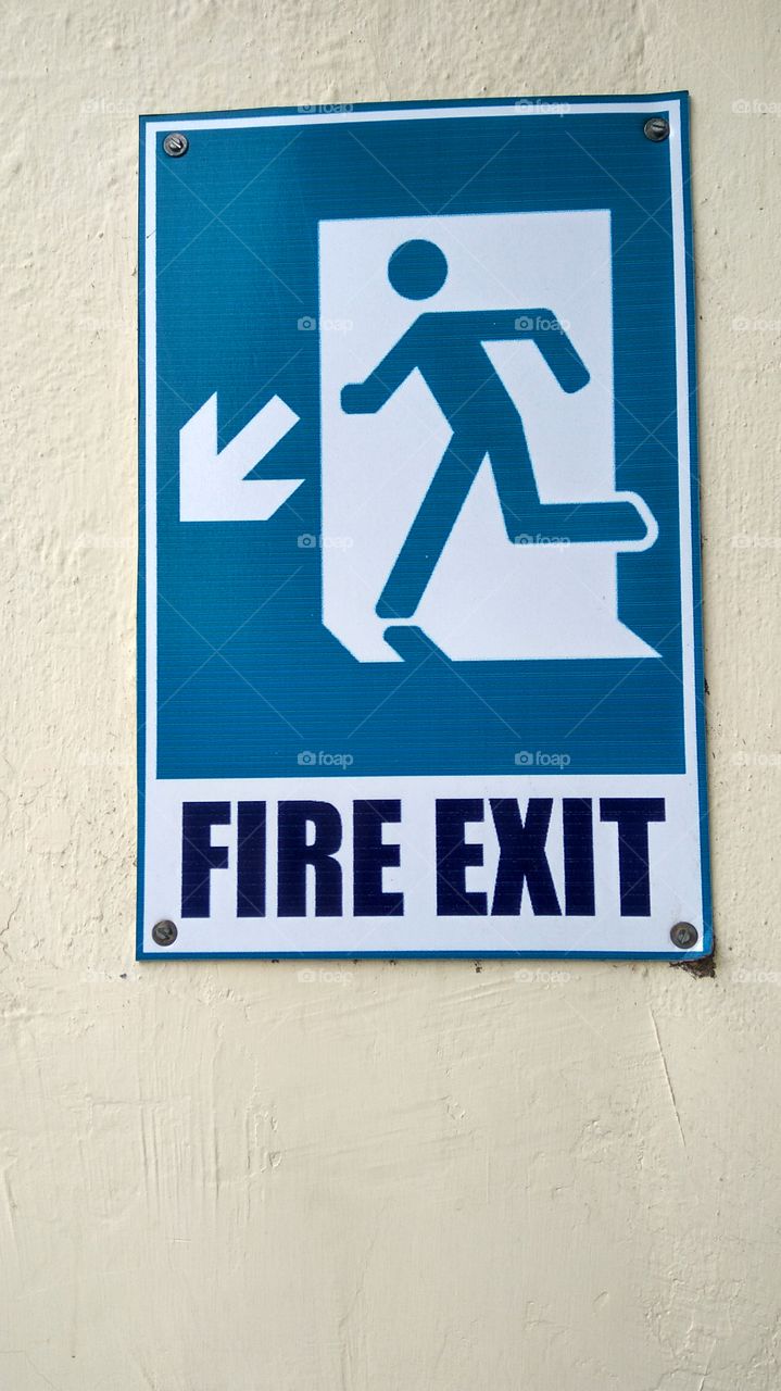 Fire Exit notic board