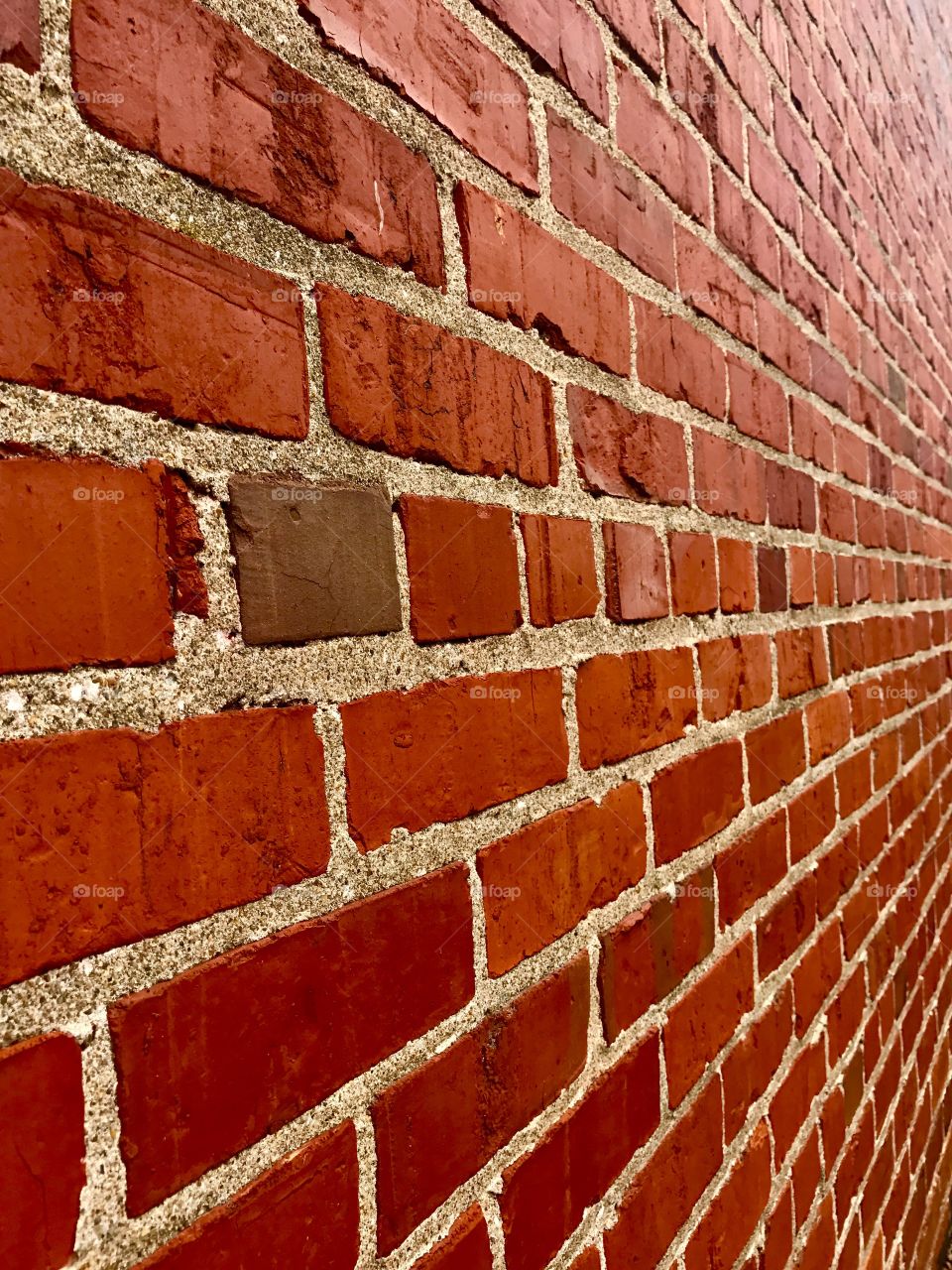 Side View Orange Brick Wall