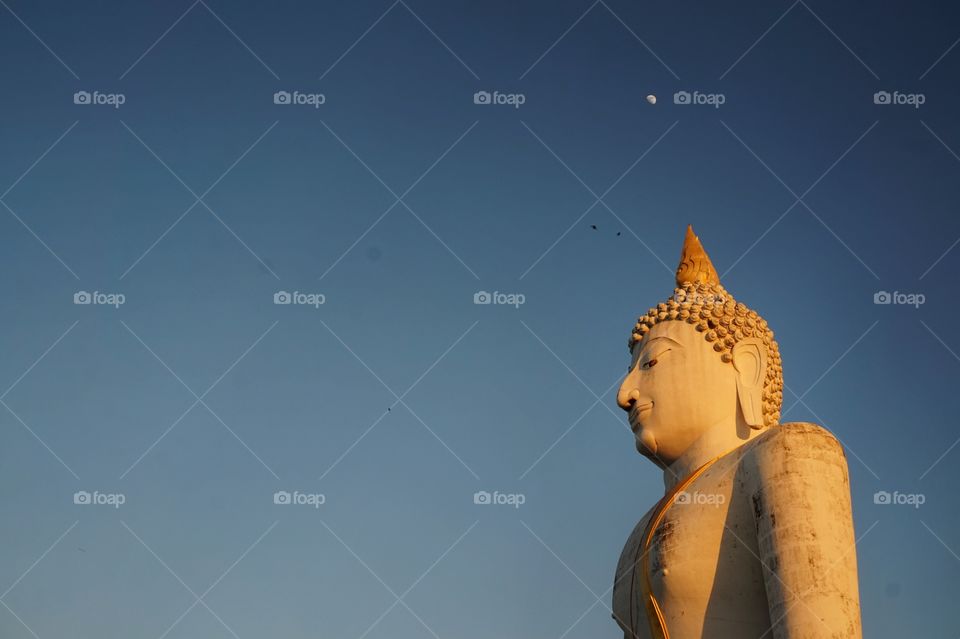 Buddha Image with sky