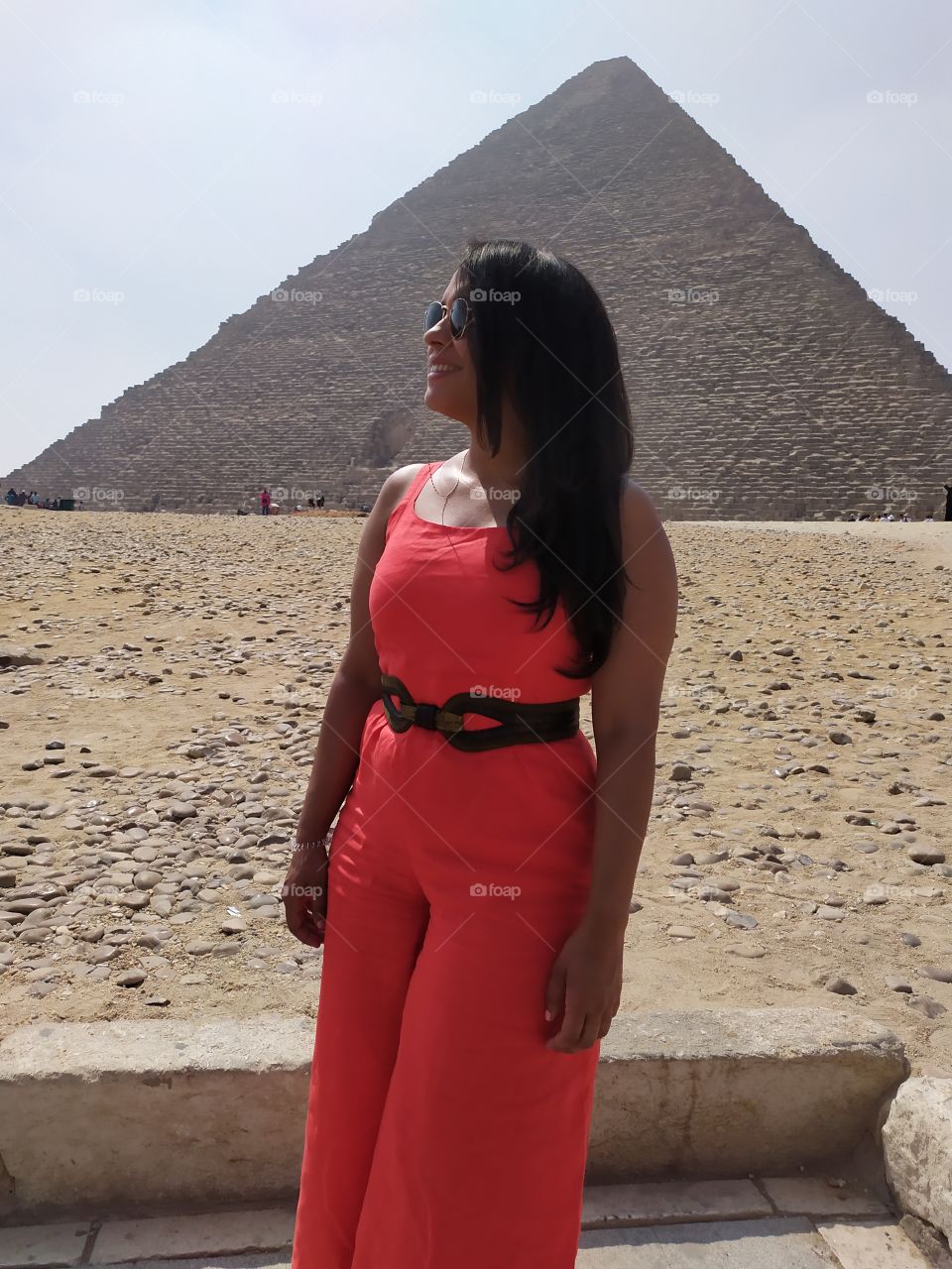 lovely photo with background panorama pyramids really very beautiful color and natural color.