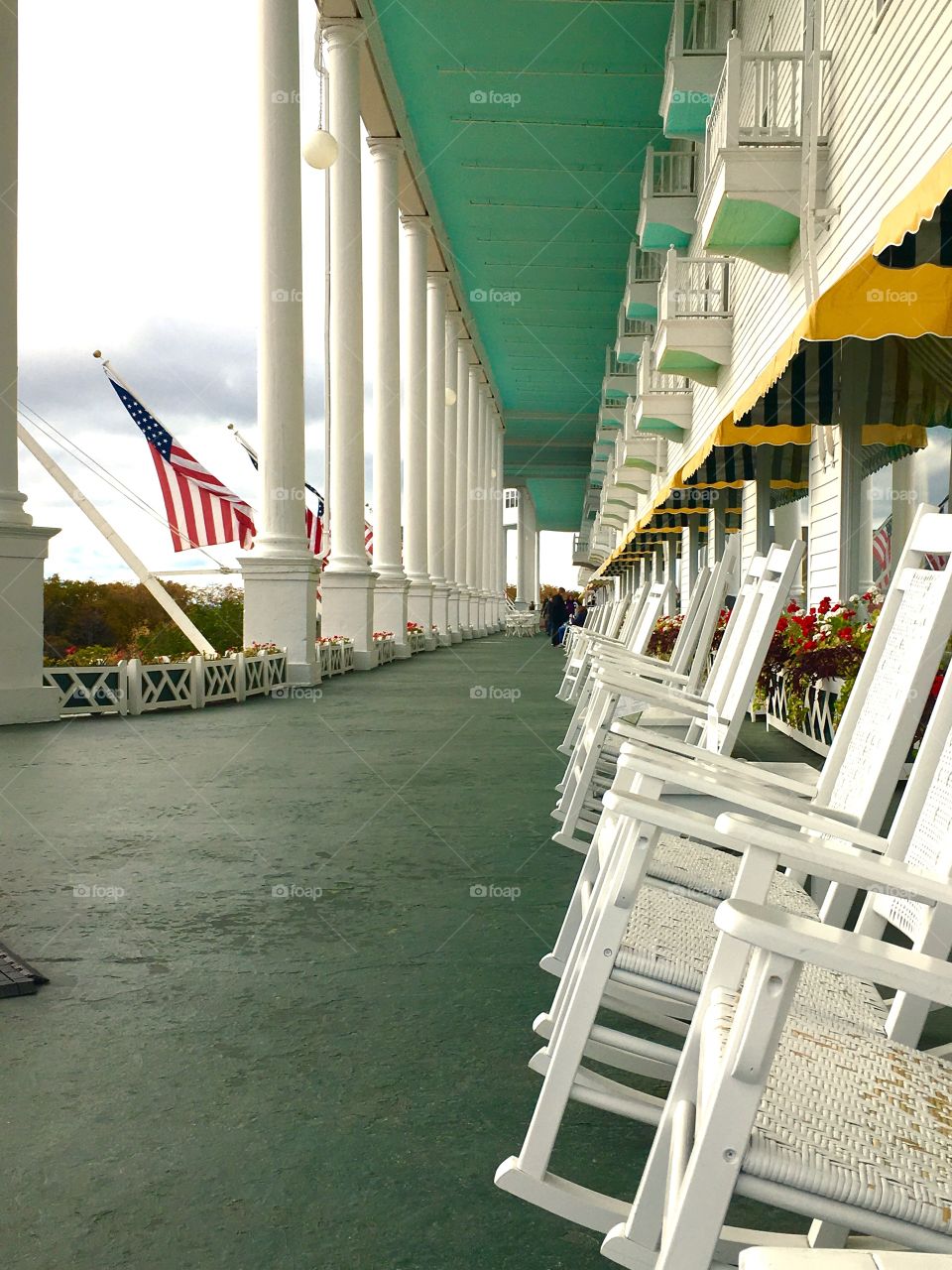 The closing of The Grand Hotel, longest porch in the world.