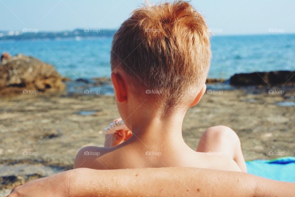 Boy enjoying his summer view