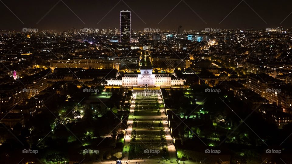 Nightscape from the Eiffel Tower 
