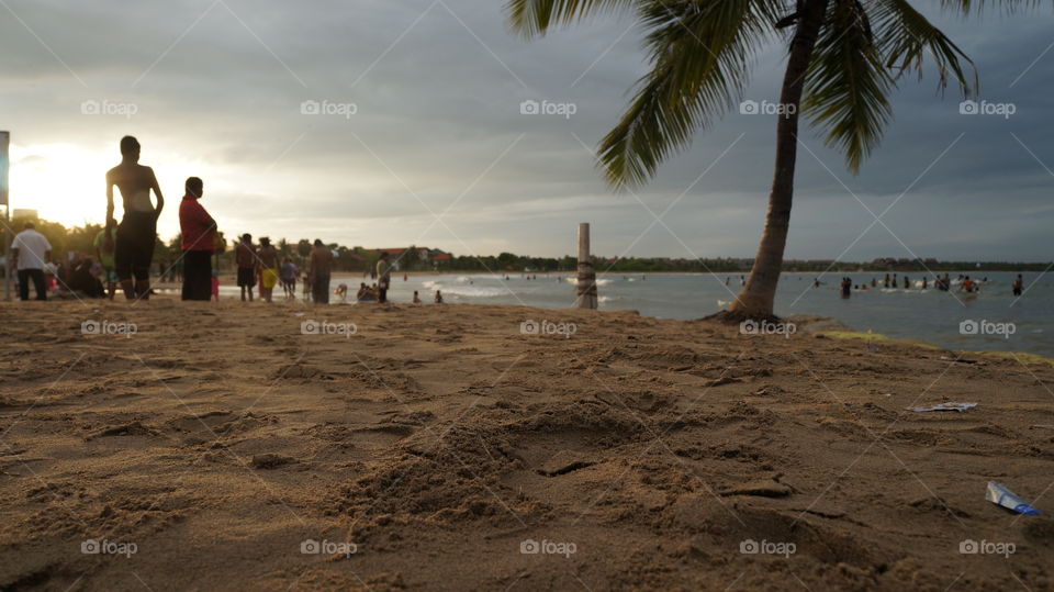 Distant shadows of beautiful beach...