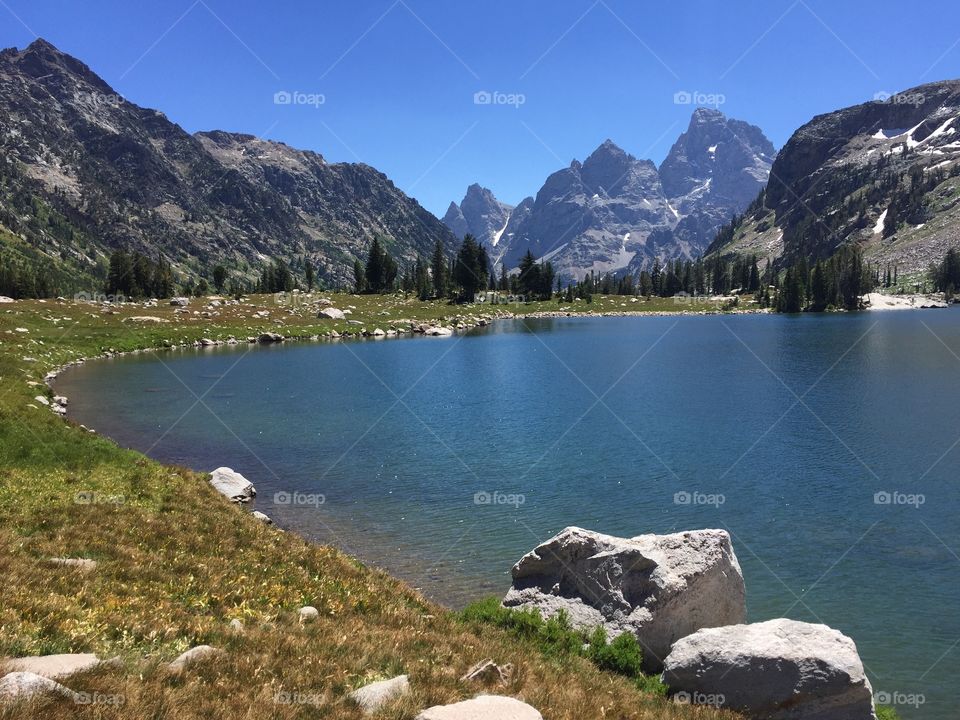 Hiking trail in the Grand Tetons 