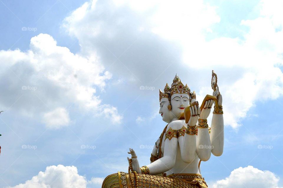 Bhahma, Indu God statue.