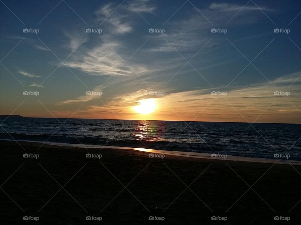 sunset; Beach sunset, sardinia; beautifulbeach , italy , Italia 
