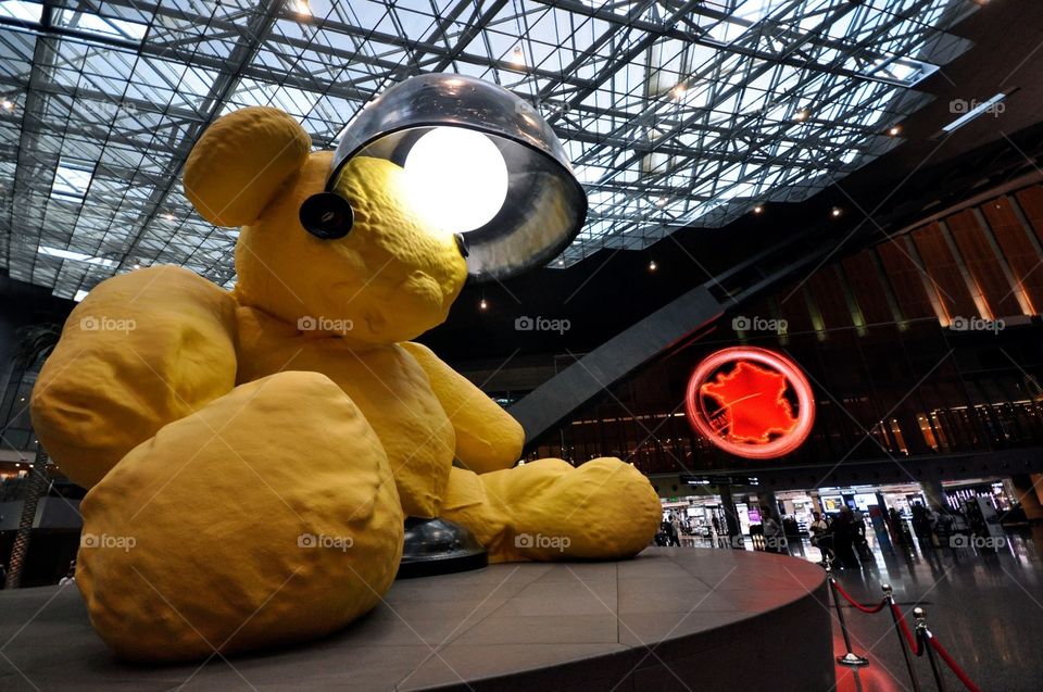 Teddy bear, Hamad international airport Doha Qatar