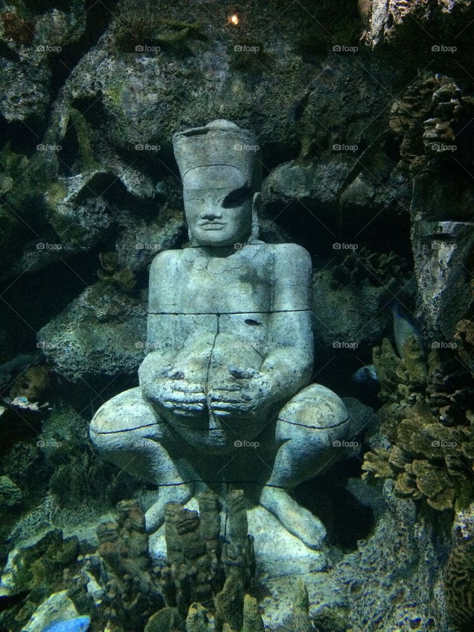 Underwater statue
