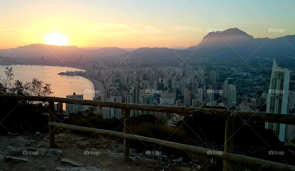 Sunset#city#view#mountains#sky#sea