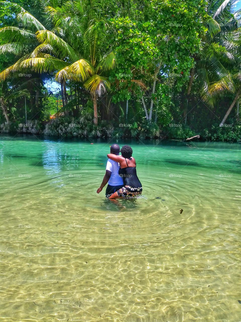 Couple at White River Ocho Rios Jamaica