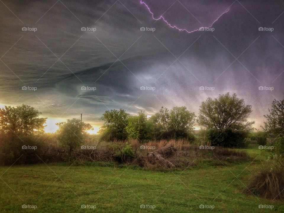 Thunderstorm in central Texas - cell phone pic 