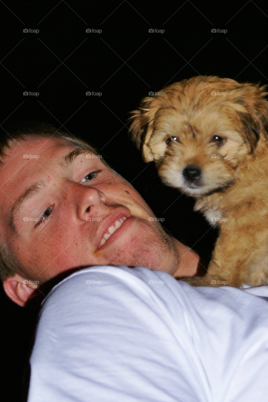 Chad and cashew. Brand new puppy