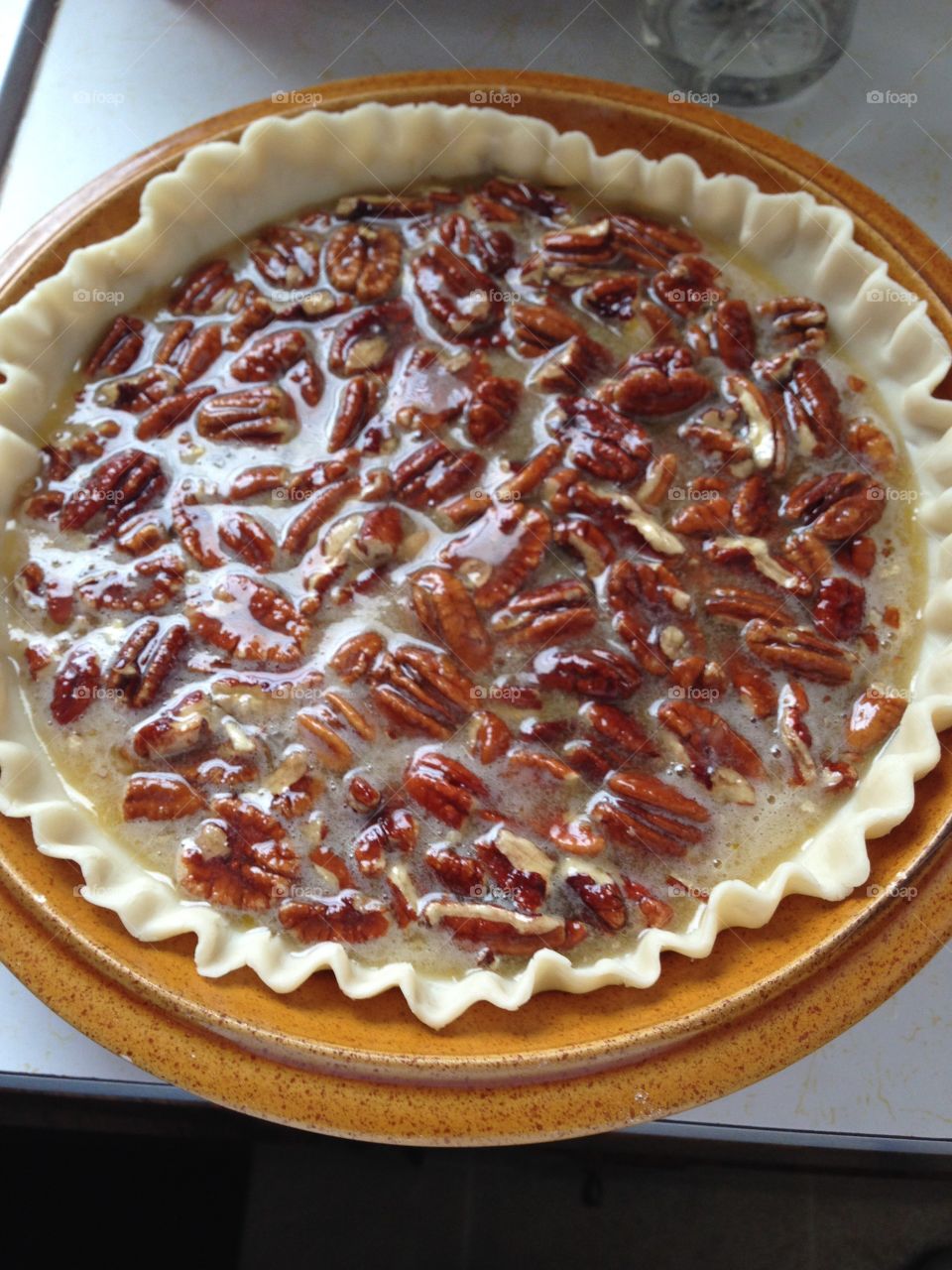 About to become the perfect pecan pie
