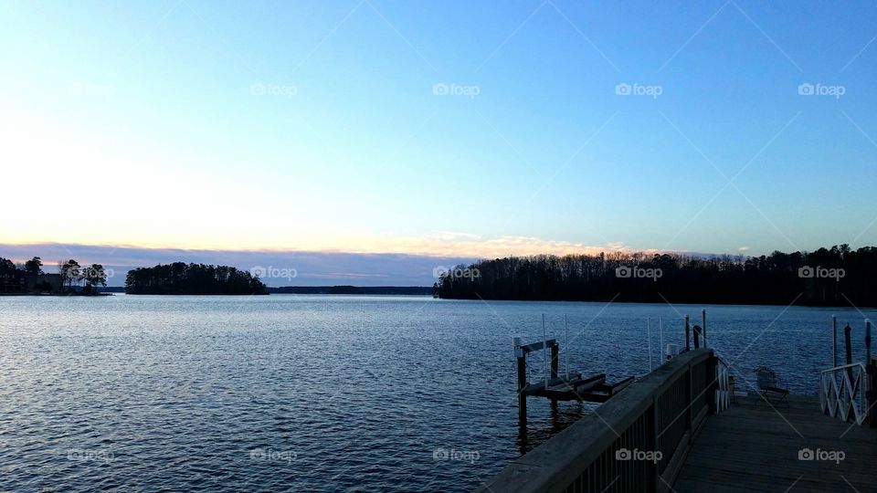 dawn on the lake.