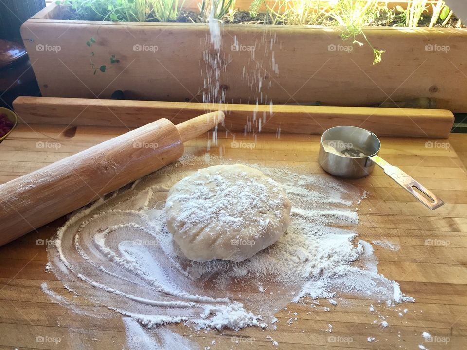 Baking a pie in my country kitchen. Making everything from scratch. 