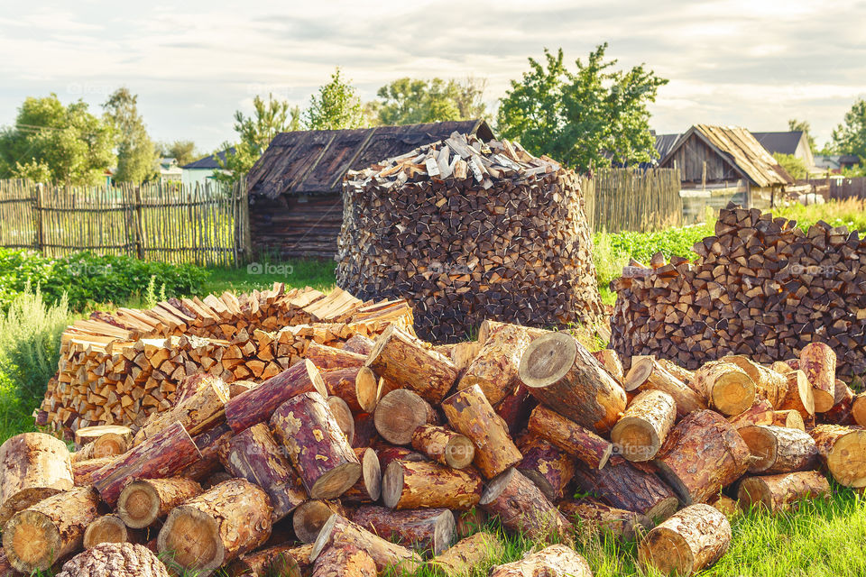 Wood, firewood, countryside, farm