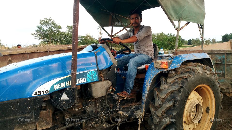 tractor driving